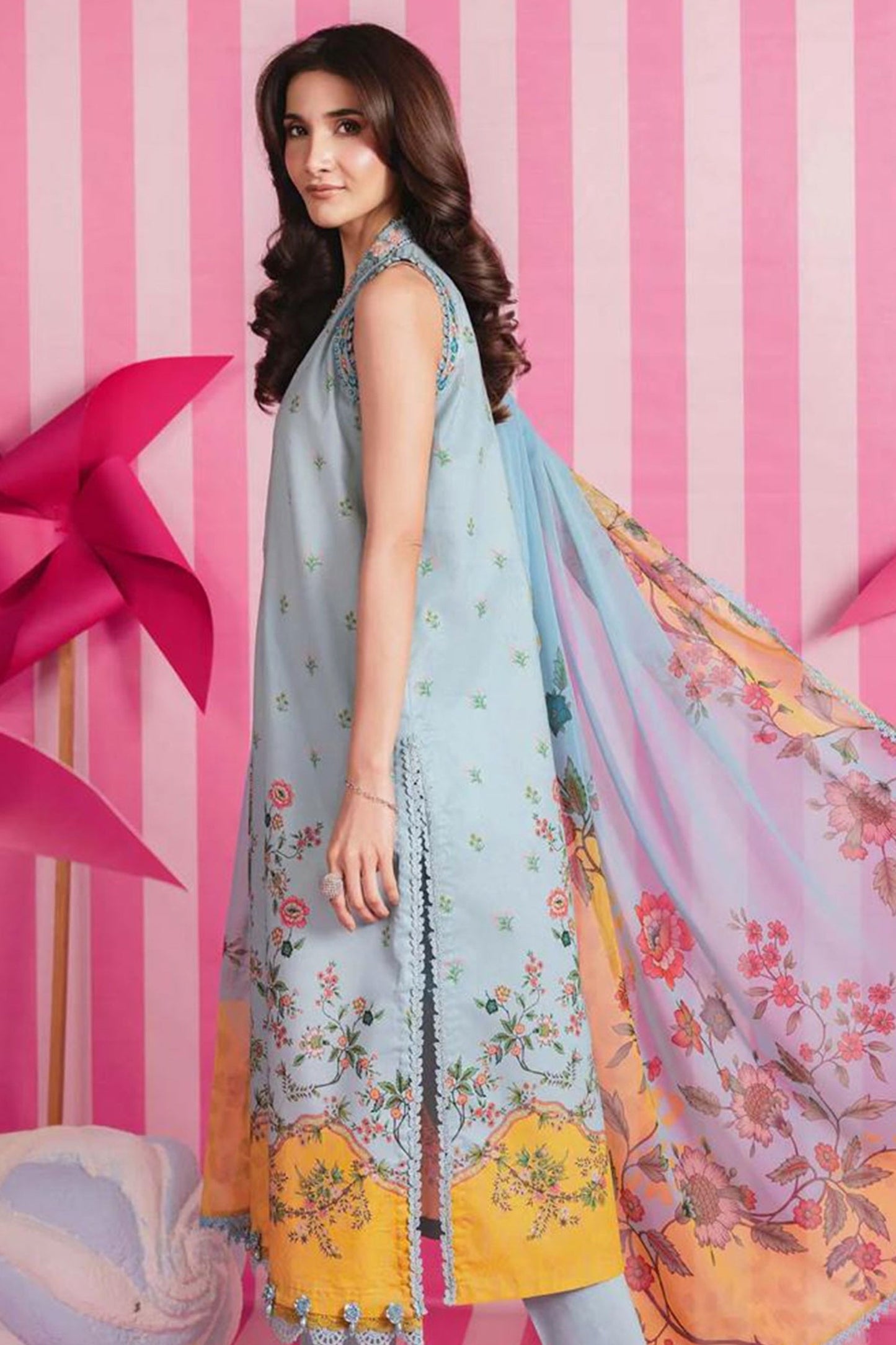 M/Basics By Maria B Digital Printed Lawn 3PC