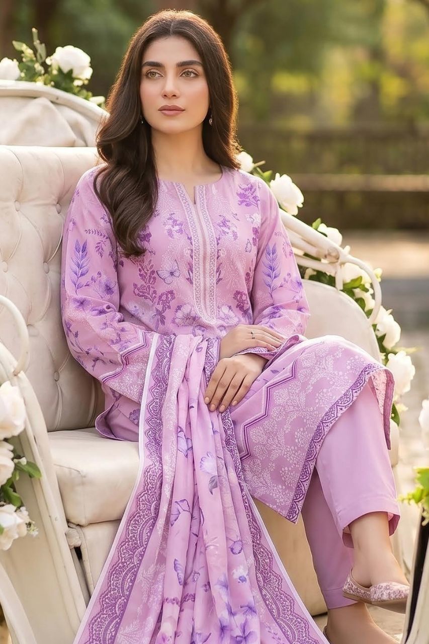 Mashaim Digital Printed Lawn 3PC