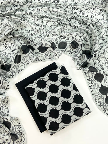 Regalia Black Series Digital Printed Lawn 3PC