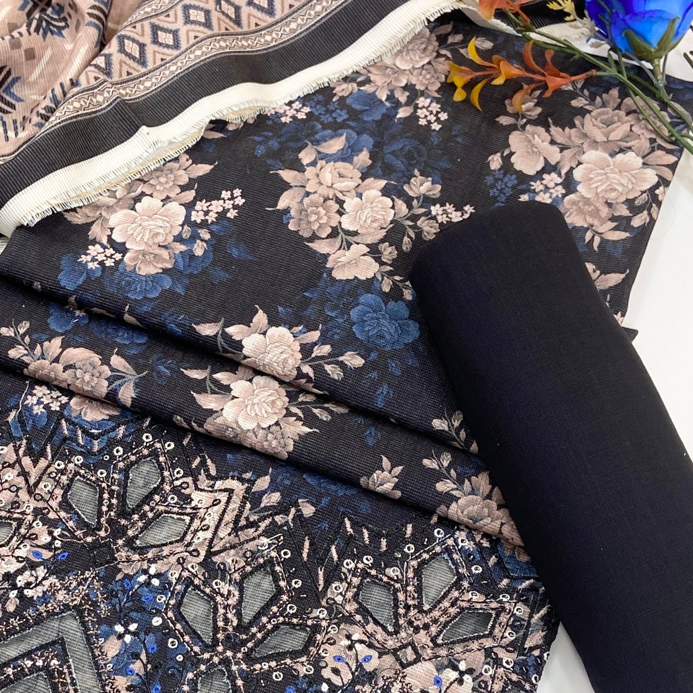 Anaya Noor Printed & Emb Khaddar 3PC