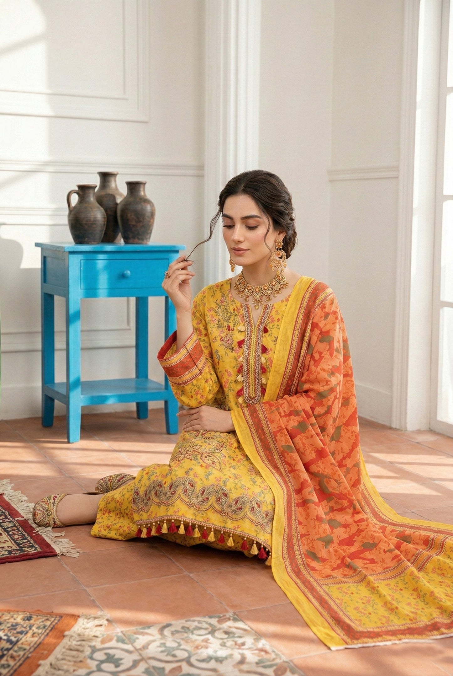 Angan By Anaya Noor Emb & Printed Lawn 3PC