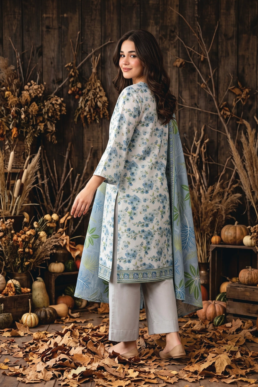 Zesh Digital Printed Linen Viscose 3PC
