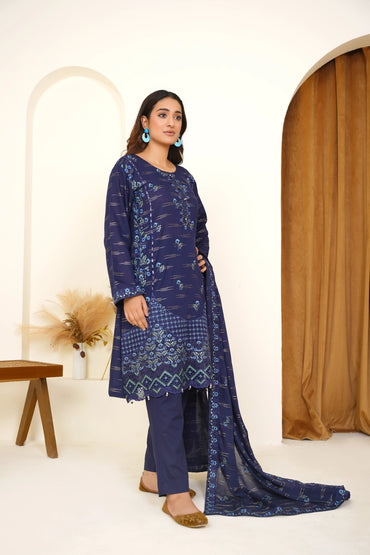 Meharbano By Anaya Noor Cambric Jacquard Emb 3PC