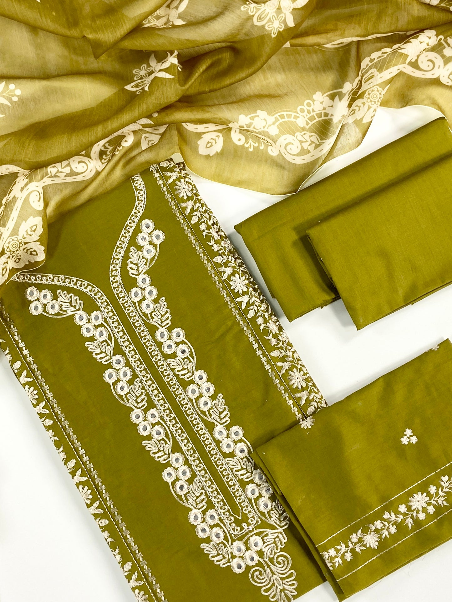 Qalamkar Embroidered Lawn 3PC
