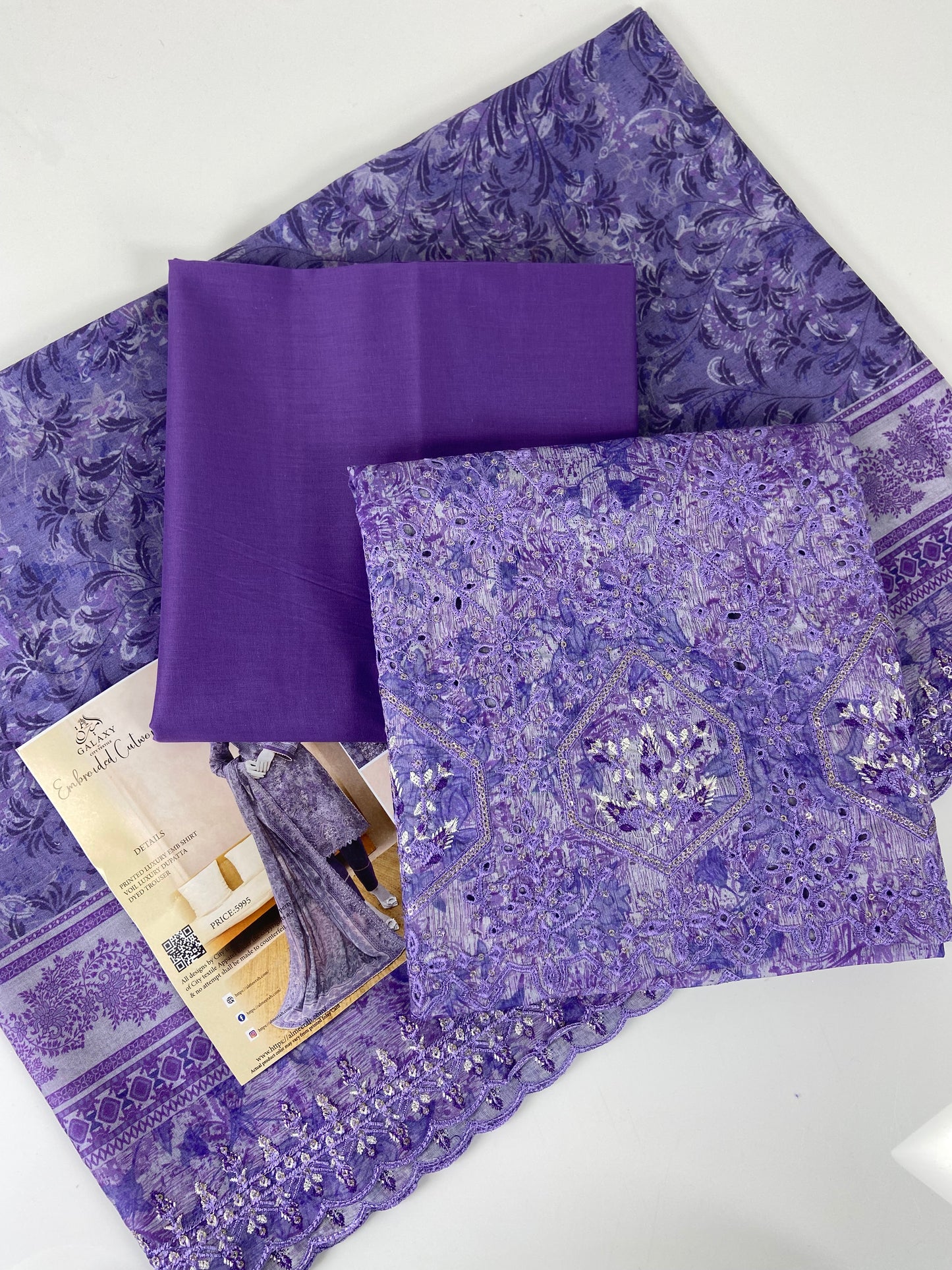 Almeerah Emb Lawn With Cutwork 3-PC