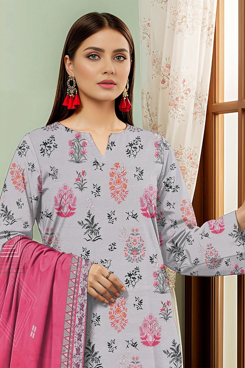Seerat By Tawakkal Digital Printed & Emb Lawn 3PC