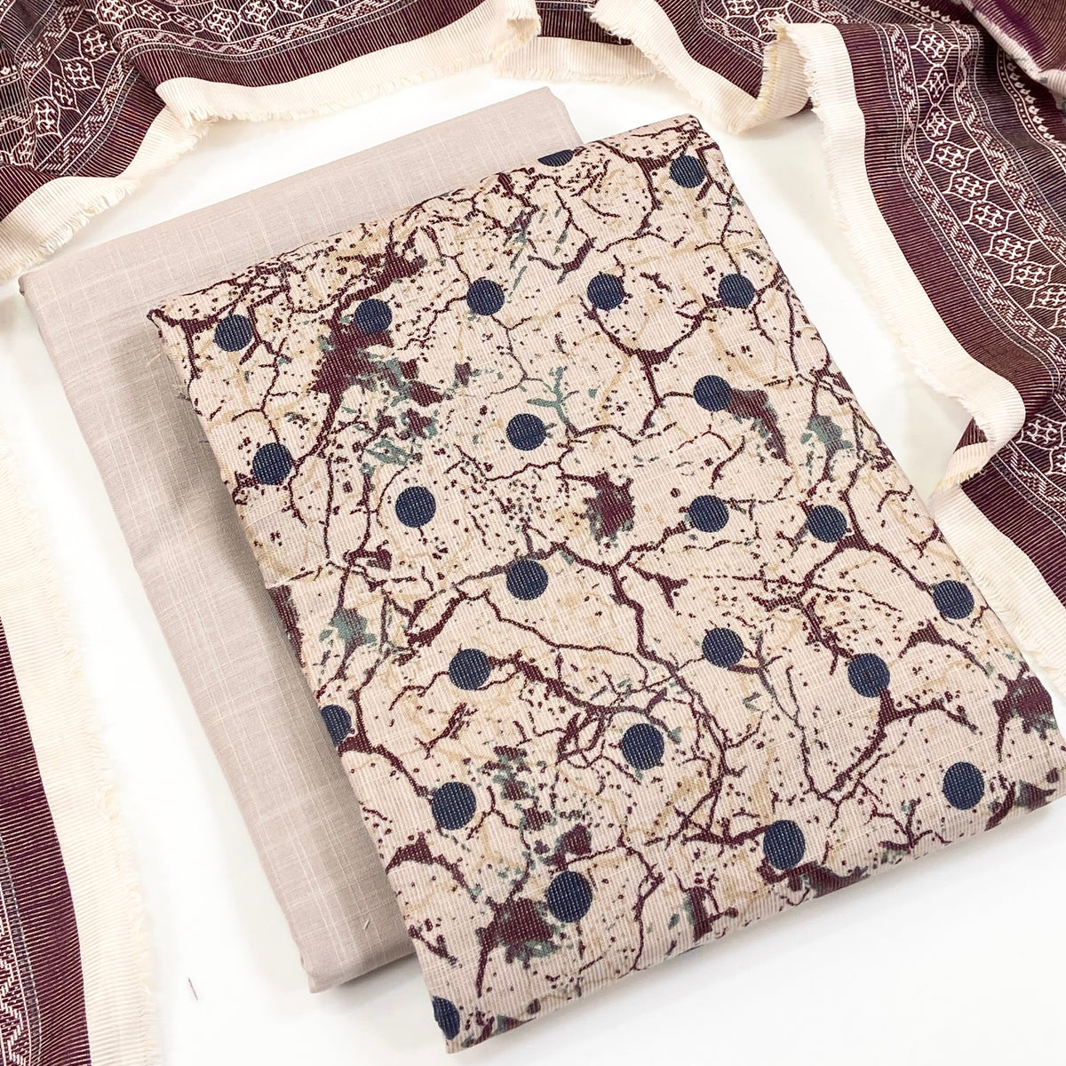 Anaya Noor Printed Chamki Khaddar 3PC