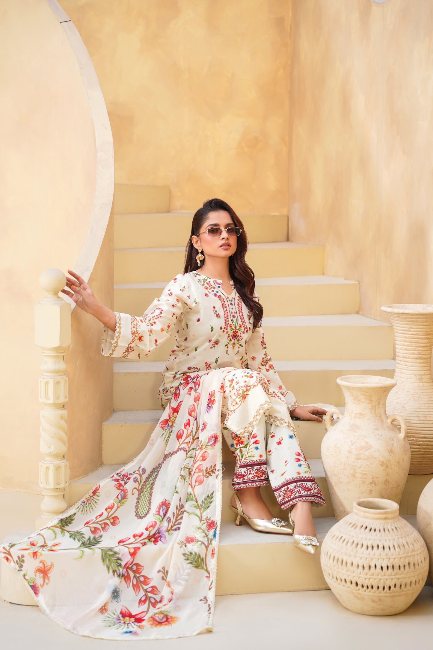 Floral By Anaya Noor Digital Printed Lawn 3PC