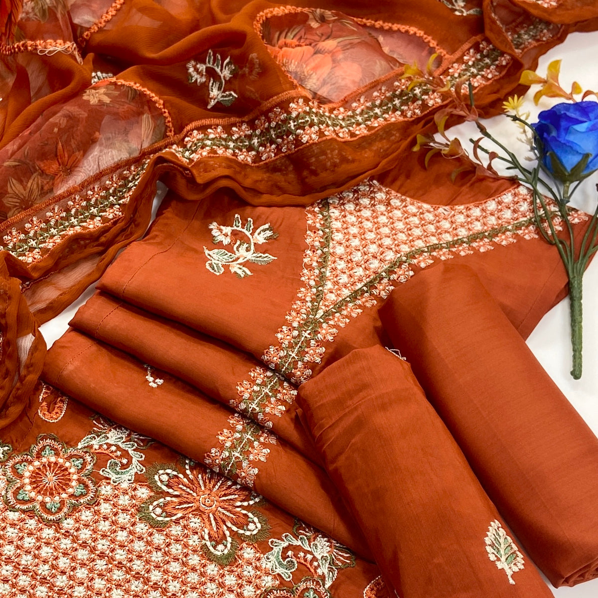 Lazer Kari By Anaya Noor Emb Viscose 3PC