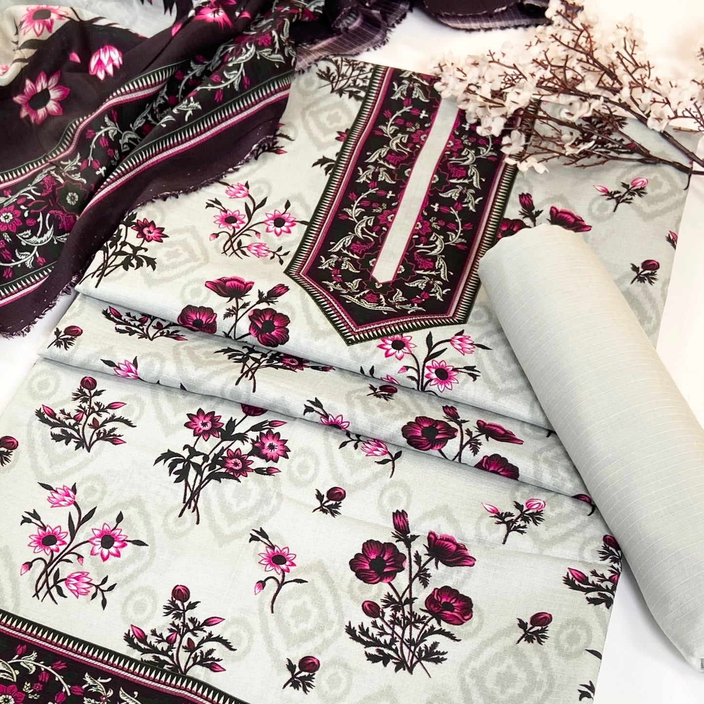 Kayseria Digital Printed Bana Dora Linen 3PC