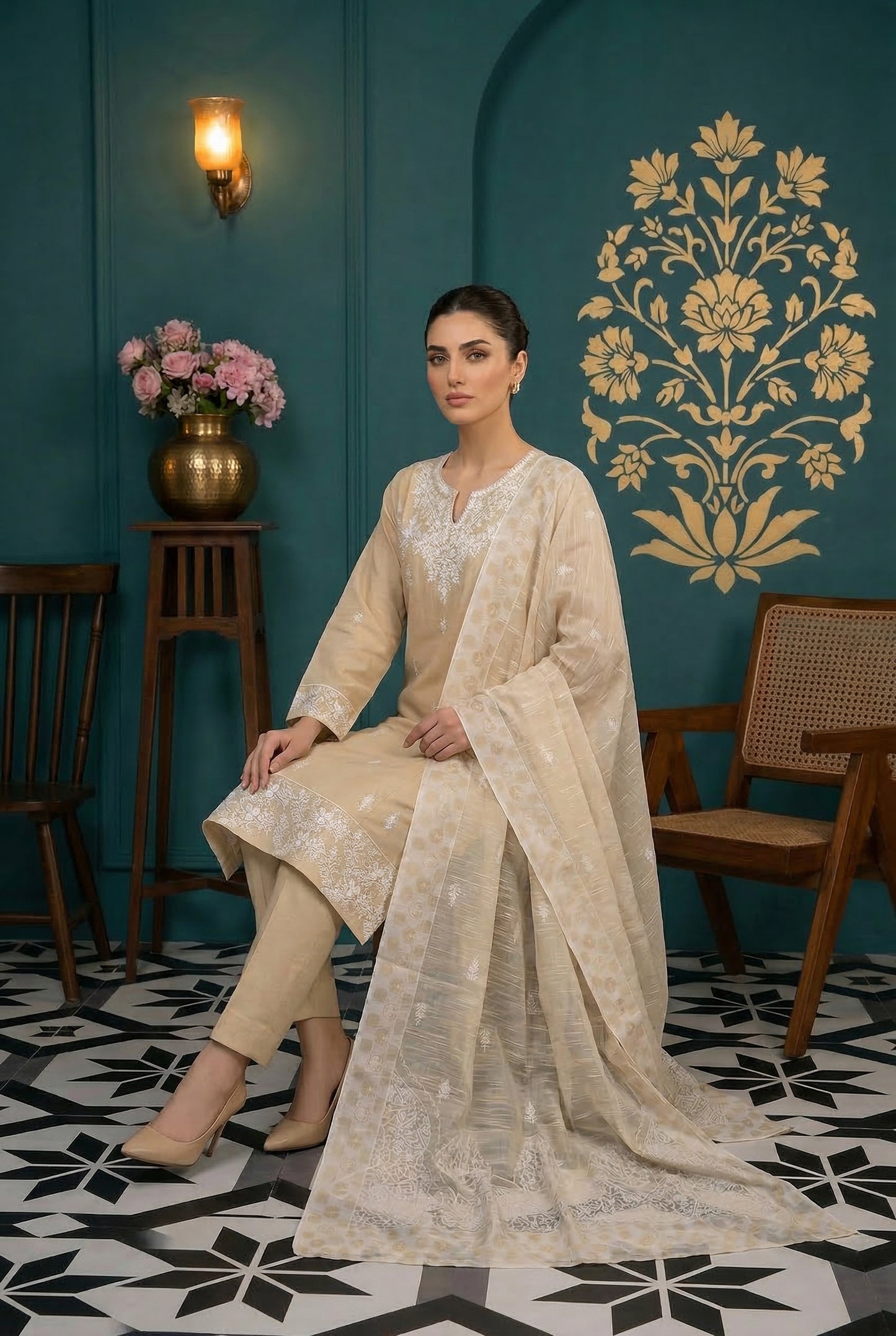 Shangrila By Anaya Noor Emb Baroshia Lawn 3PC