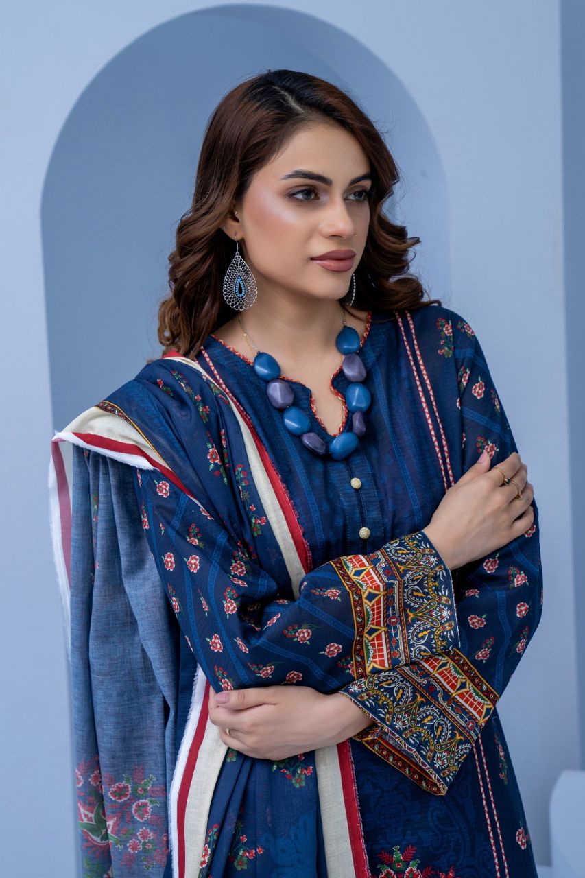 Mojo Berry By Marooj Printed Bana Dora Lawn 3PC