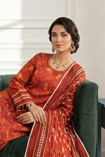 Angan By Anaya Noor Emb & Printed Lawn 3PC