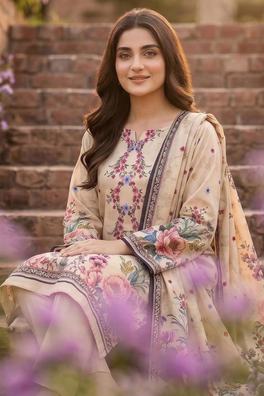 Mashaim Digital Printed Lawn 3PC