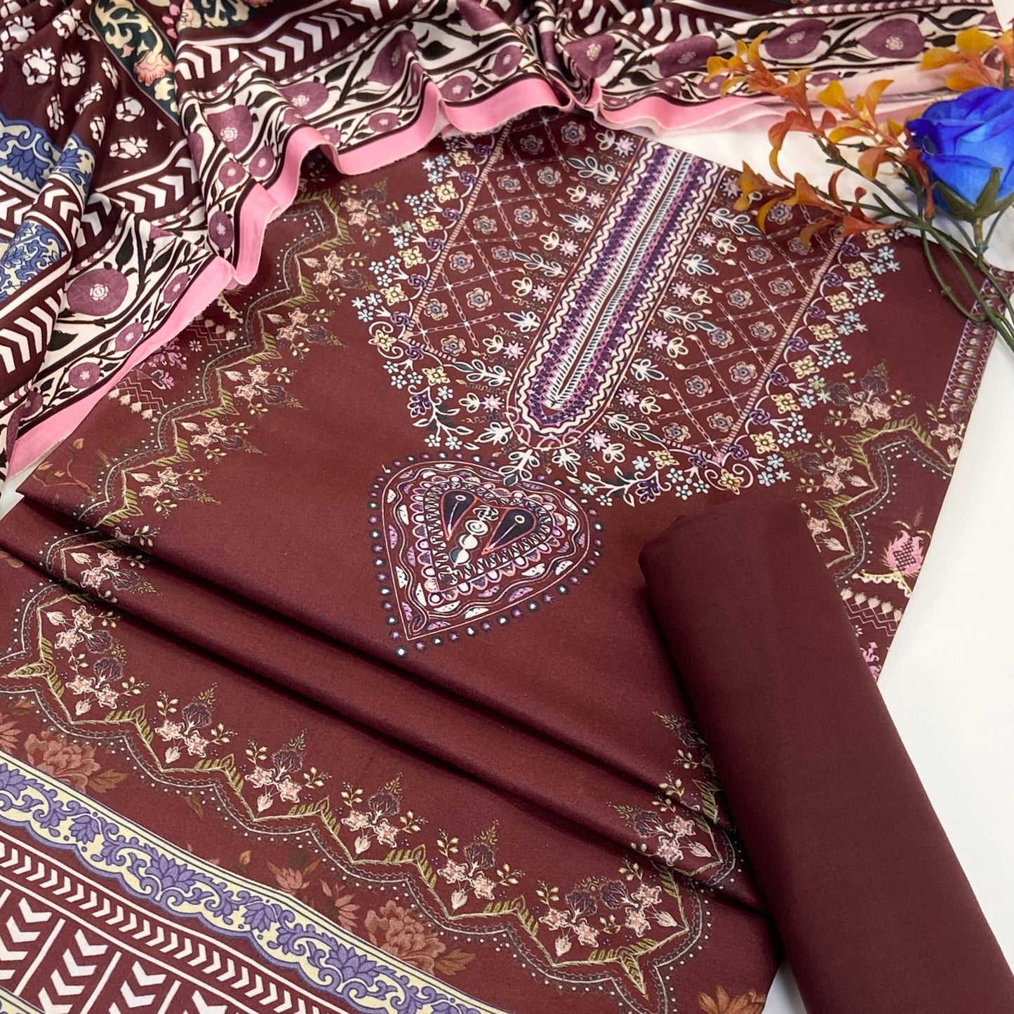 Malhaar Digital Printed Linen 3PC