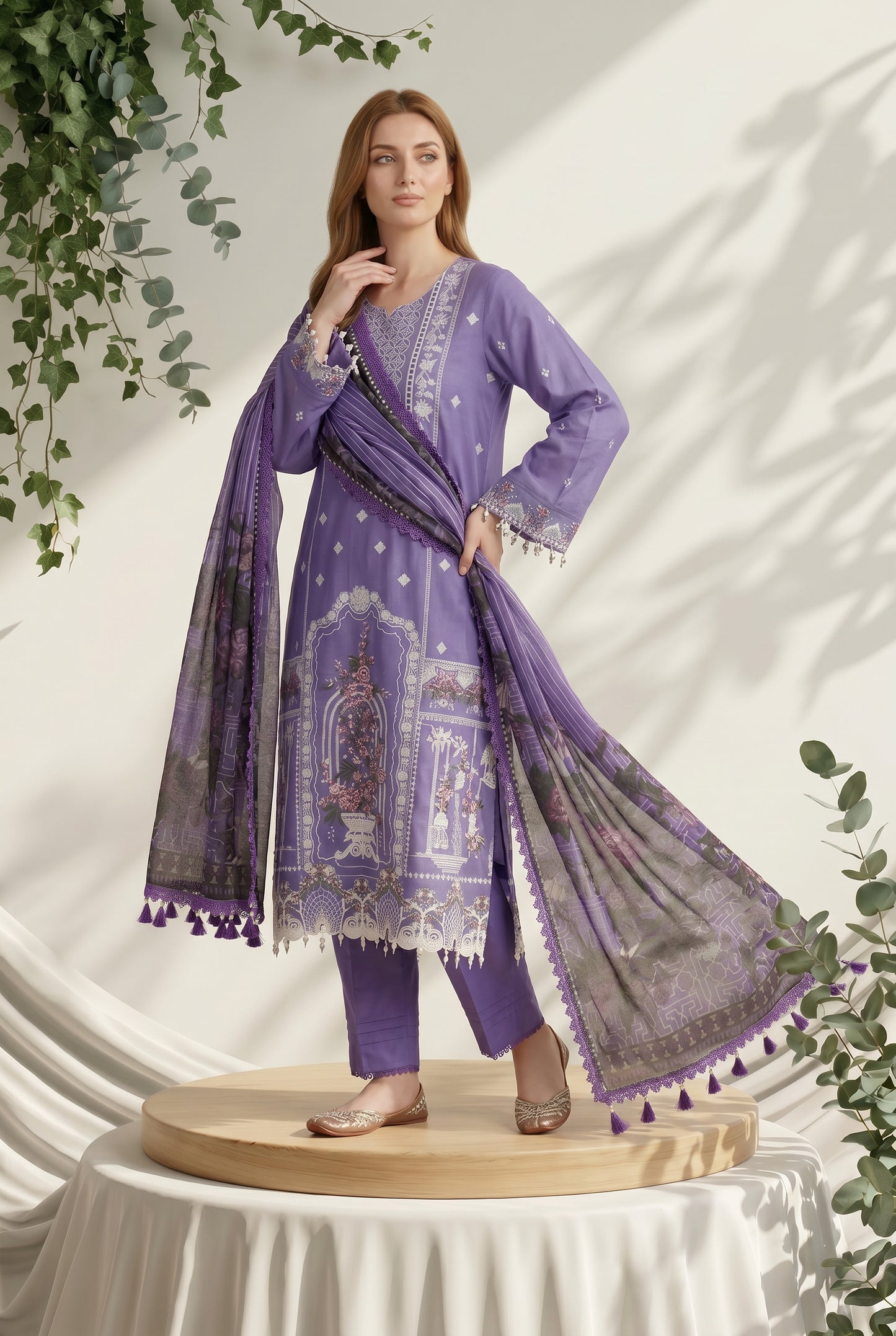 Dewani By Anaya Noor – Embroidered Lawn 3PC