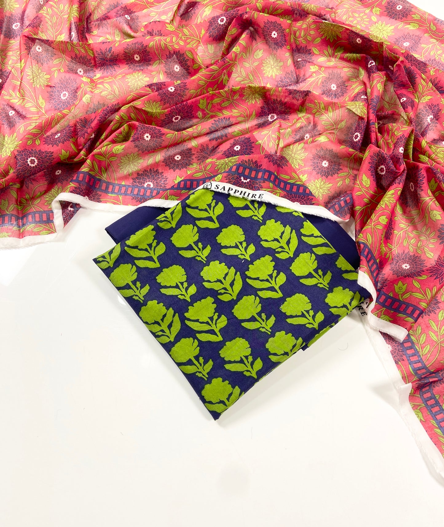 Sapphire Printed Lawn 3PC