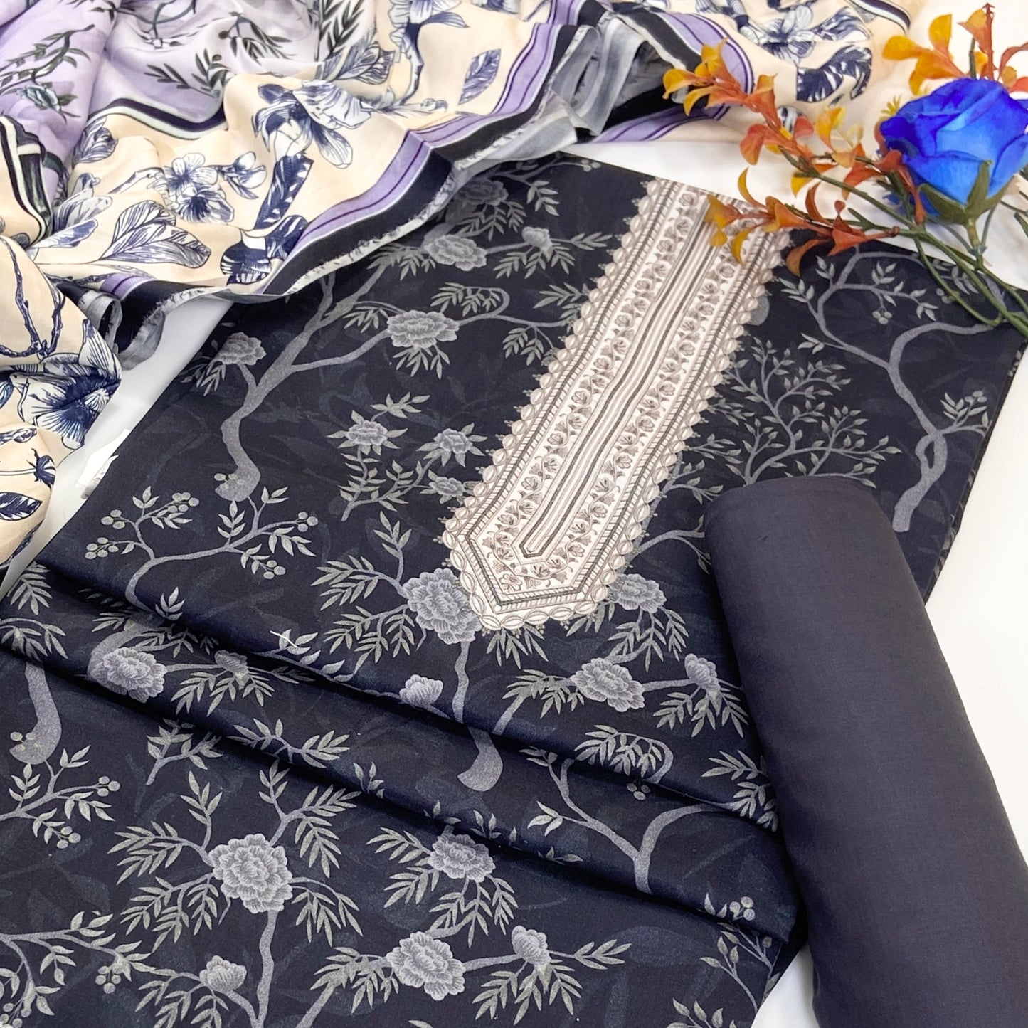 Malhaar Digital Printed Linen 3PC