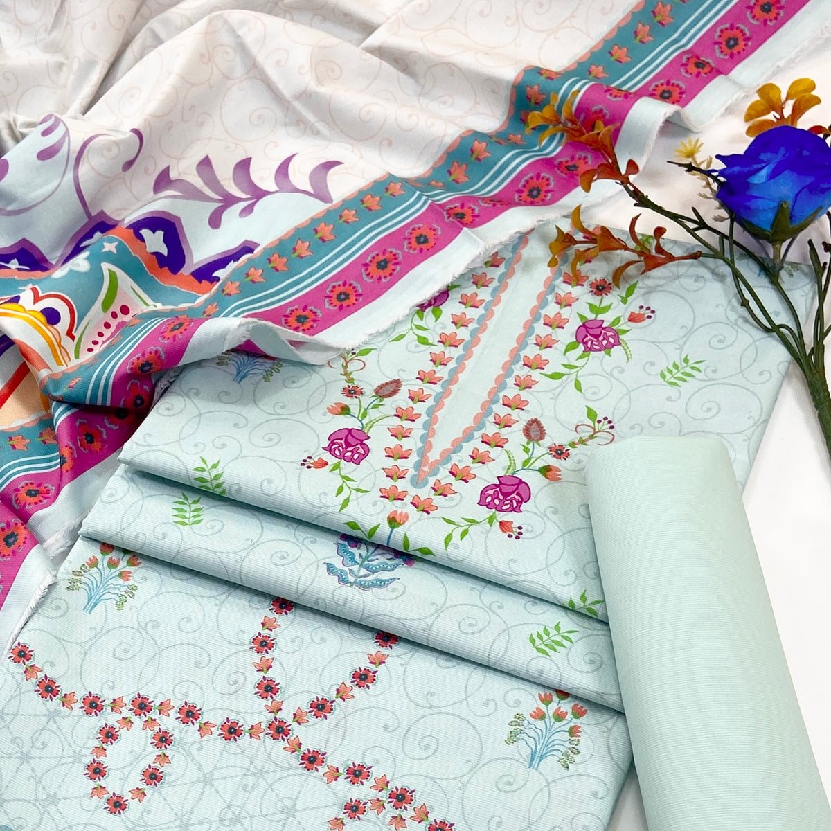 Anaya Digital Printed Cottry Khaddar 3PC