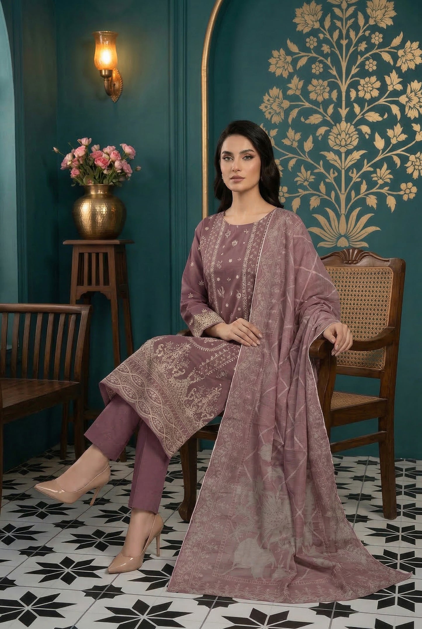 Shangrila By Anaya Noor Emb Baroshia Lawn 3PC