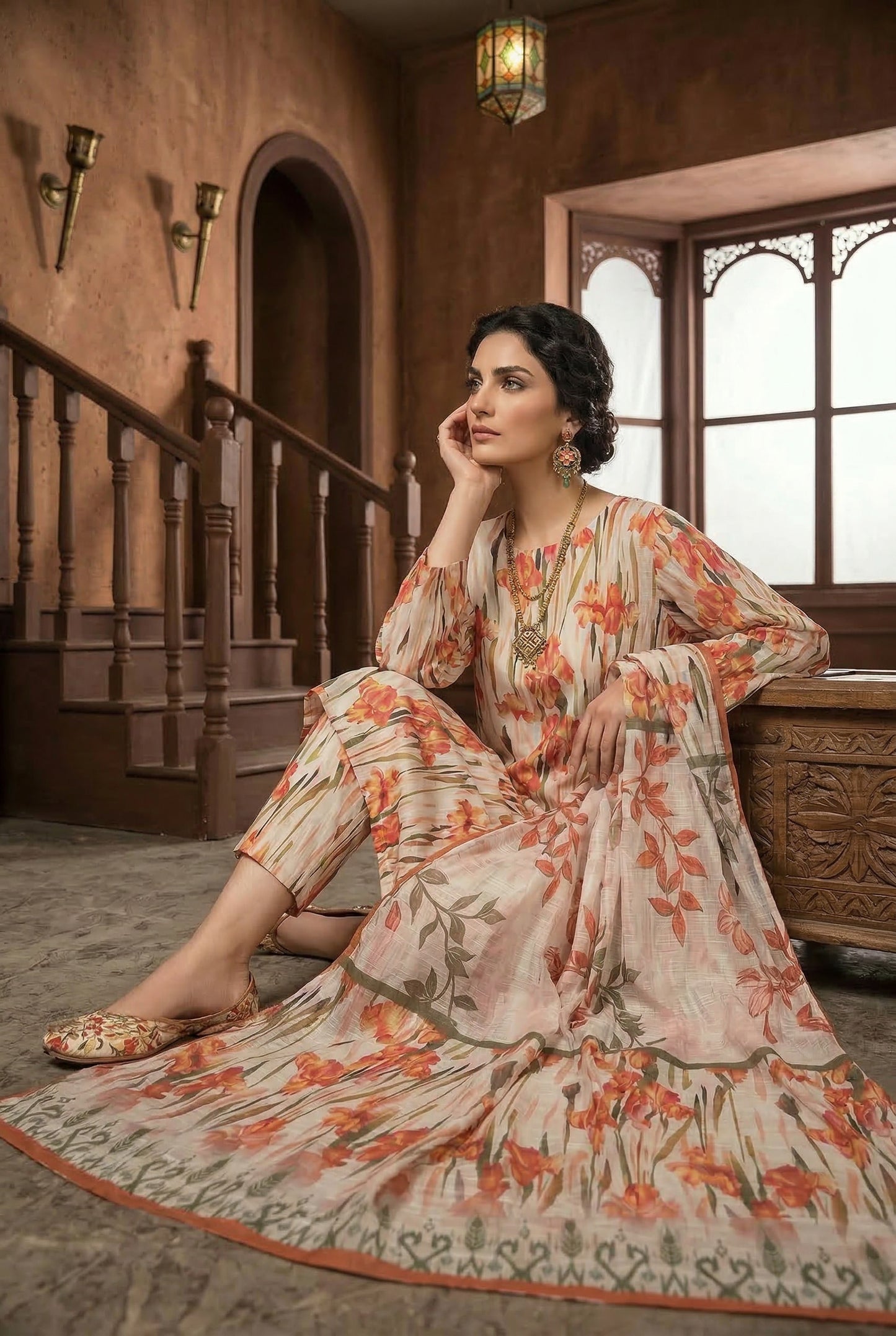 Shajar Noor Digital Printed Lawn 3PC