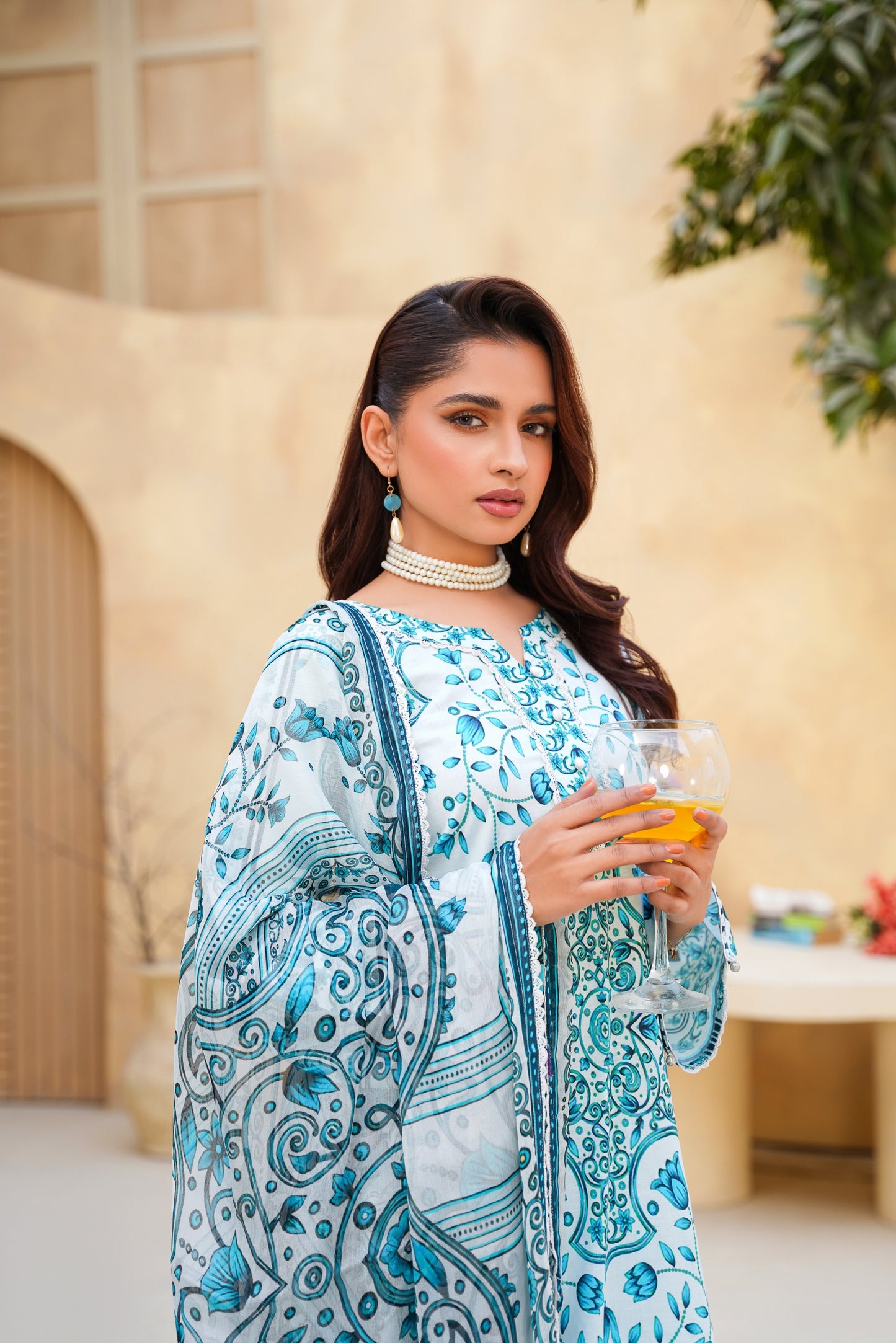 Floral By Anaya Noor Digital Printed Lawn 3PC