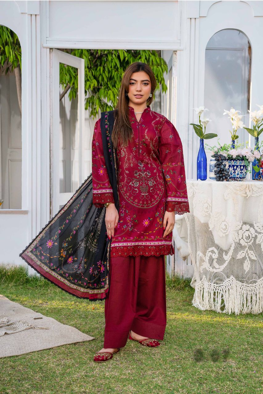 Raabi Premium Printed Lawn 3PC