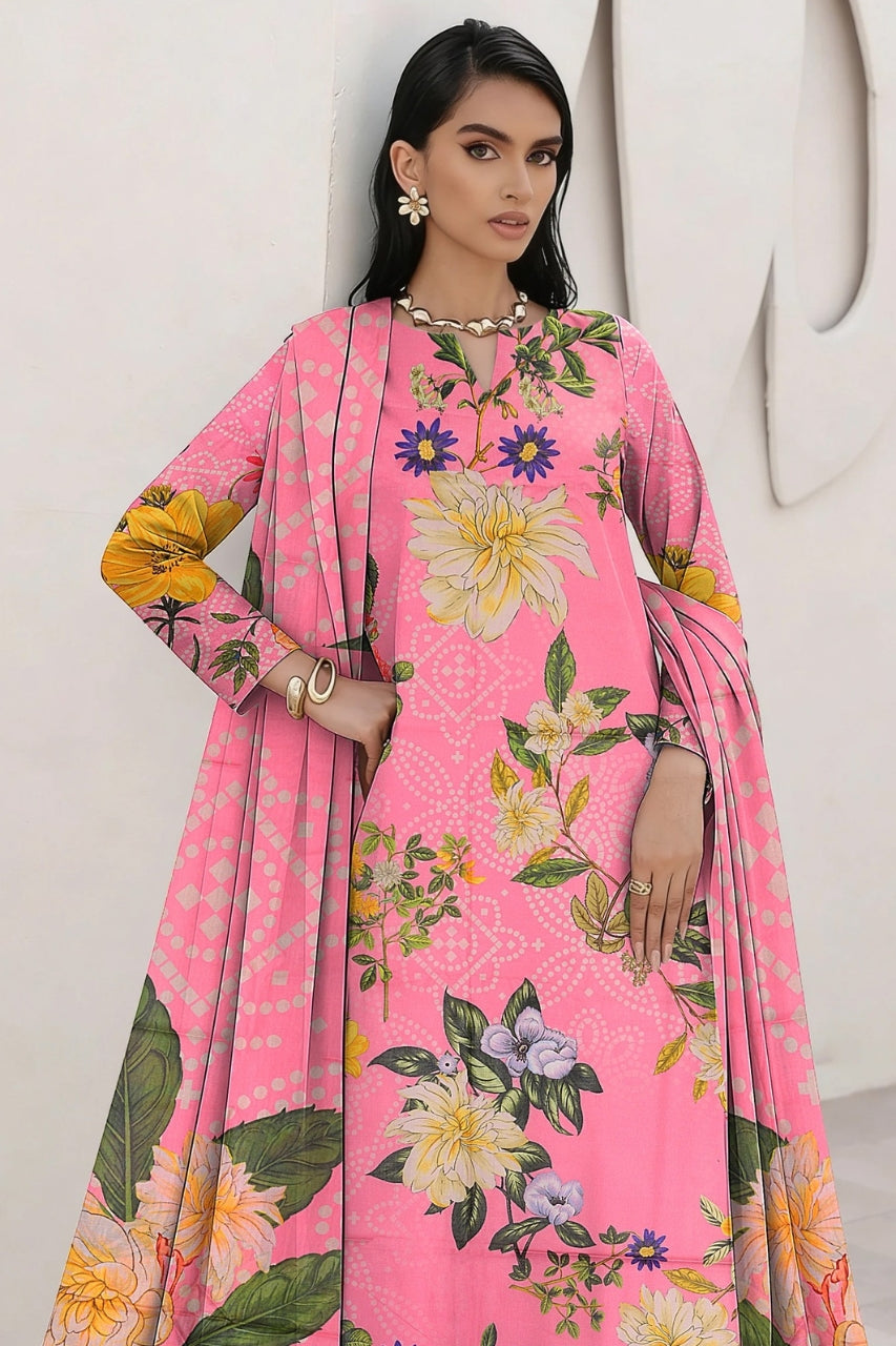 Afreen By Lala Digital Printed Airjet Lawn 3PC