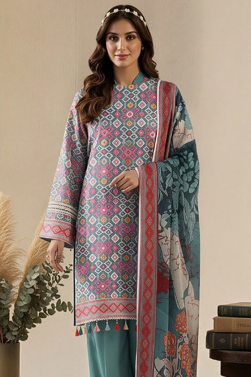 Afreen By Lala Digital Printed Airjet Lawn 3PC