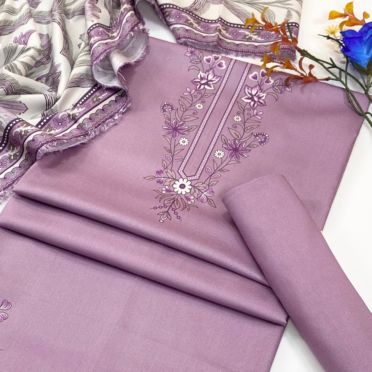 Nirvana By Shanaya Digital Printed Linen 3PC