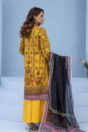 Mojo Berry By Marooj Printed Bana Dora Lawn 3PC