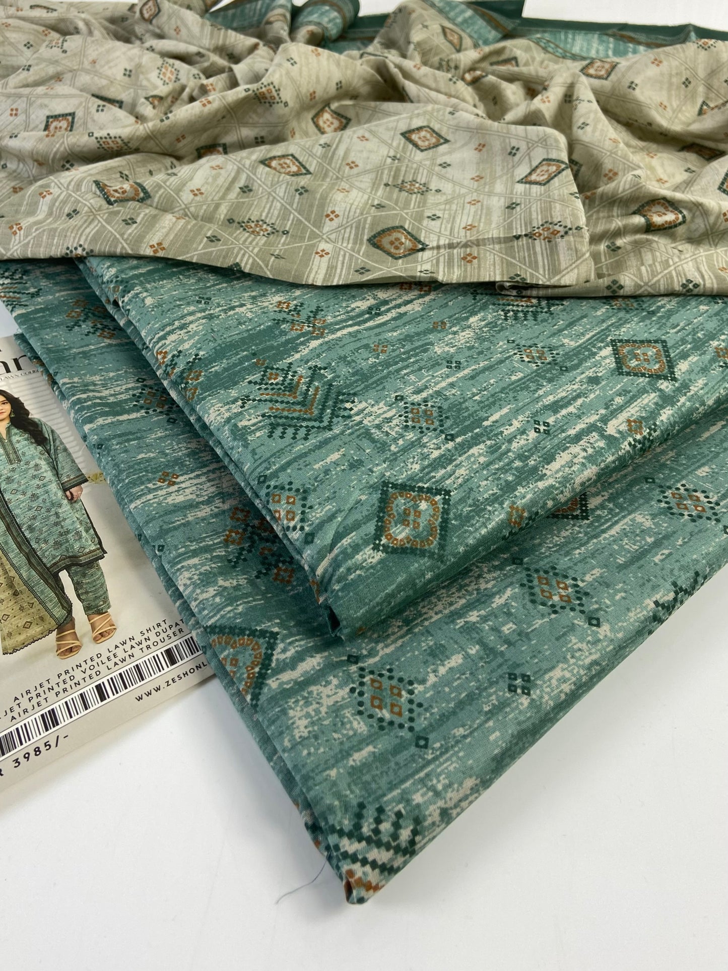 Zesh Printed lawn 3-PC