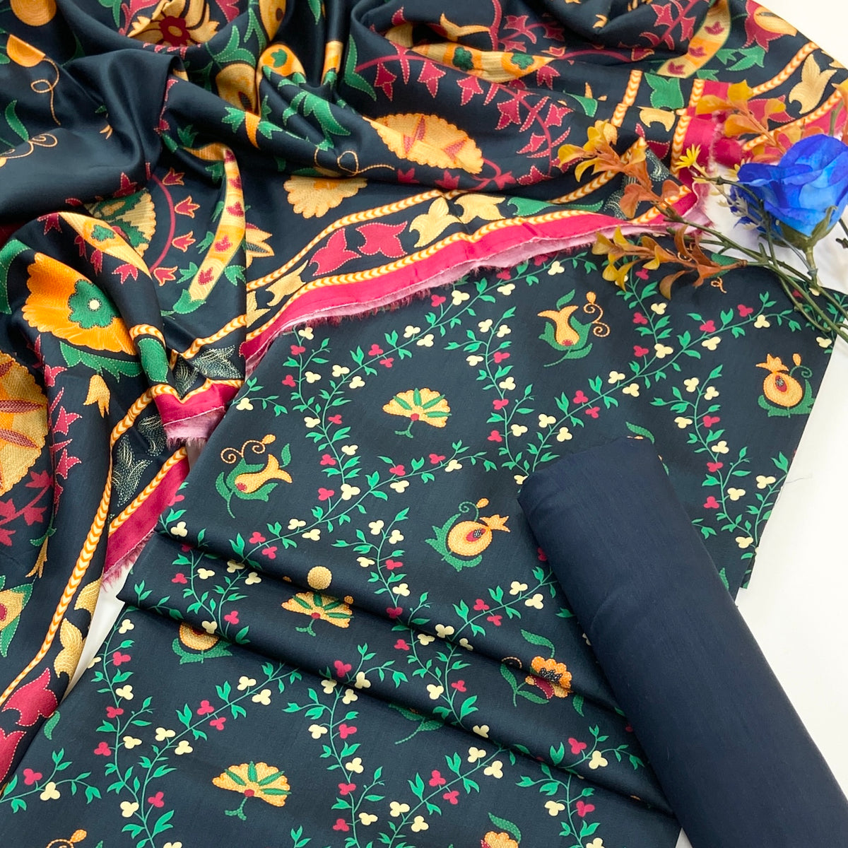 Rijja By Murashe Premium Printed Linen Viscose 3PC