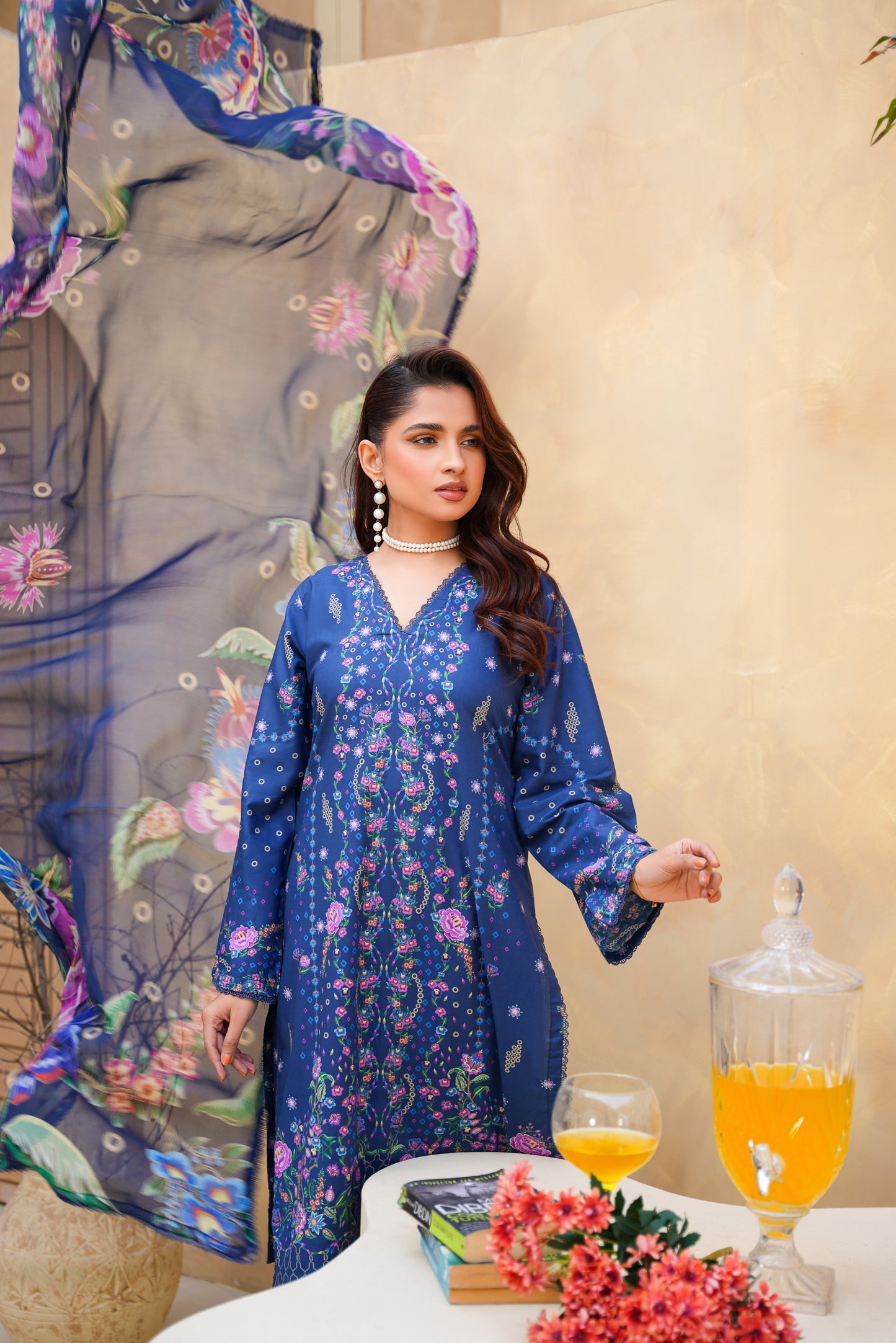 Floral By Anaya Noor Digital Printed Lawn 3PC