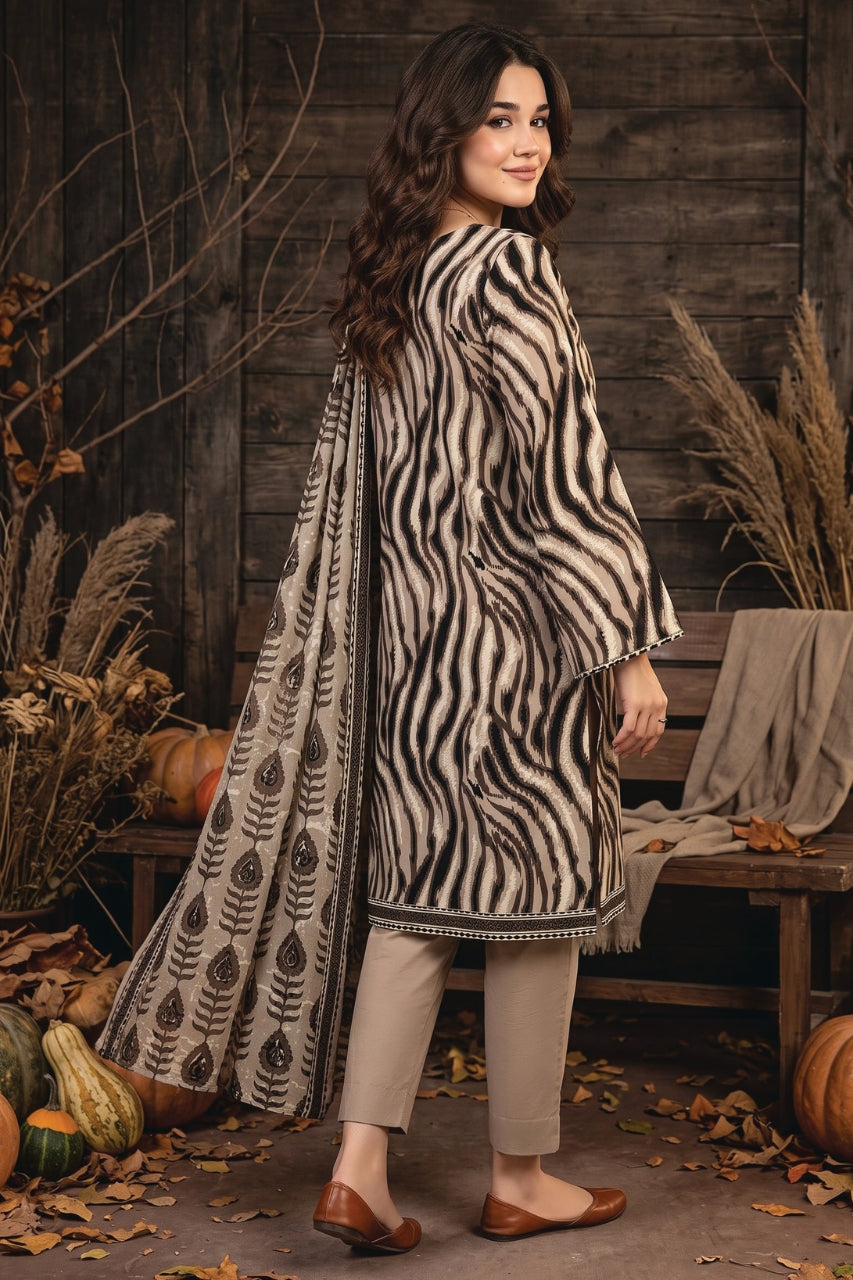 Zesh Digital Printed Linen Viscose 3PC