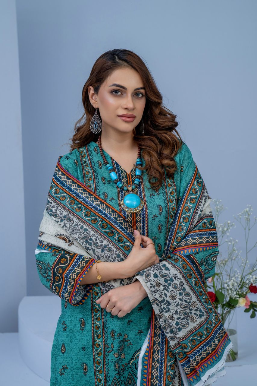 Mojo Berry By Marooj Printed Bana Dora Lawn 3PC