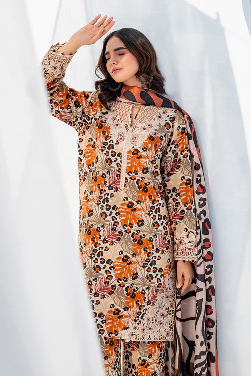 Baroque All Over Digital Printed Lawn 3PC