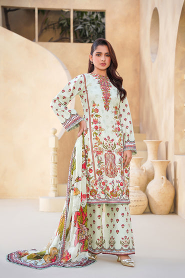 Floral By Anaya Noor Digital Printed Lawn 3PC