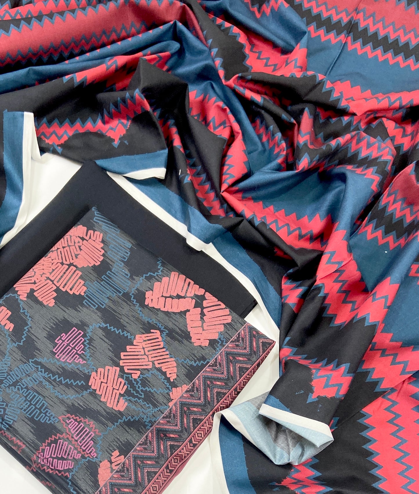 Sapphire Digital Printed Linen 3-PC