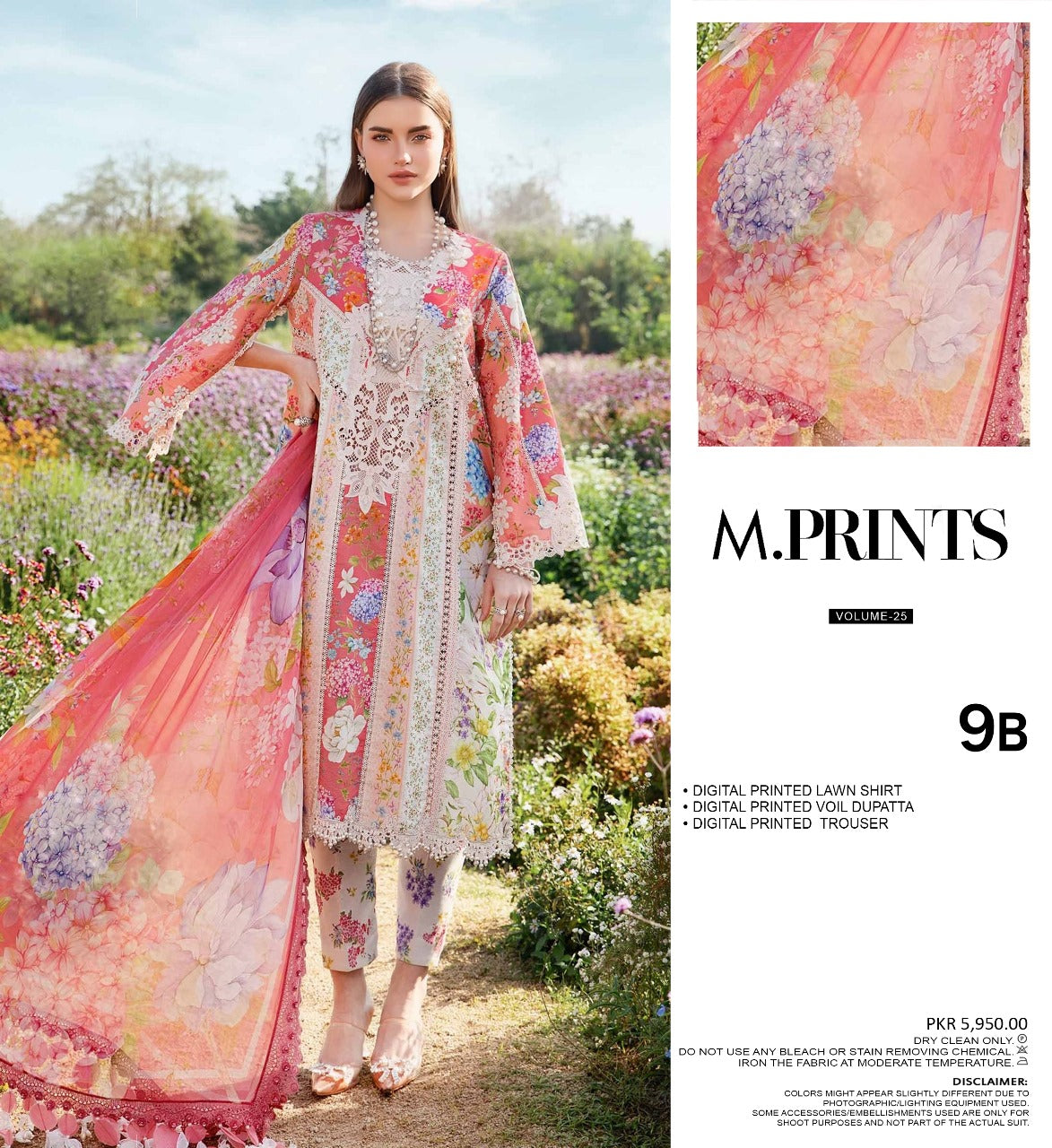 M.Prints Digital Printed Lawn 3PC