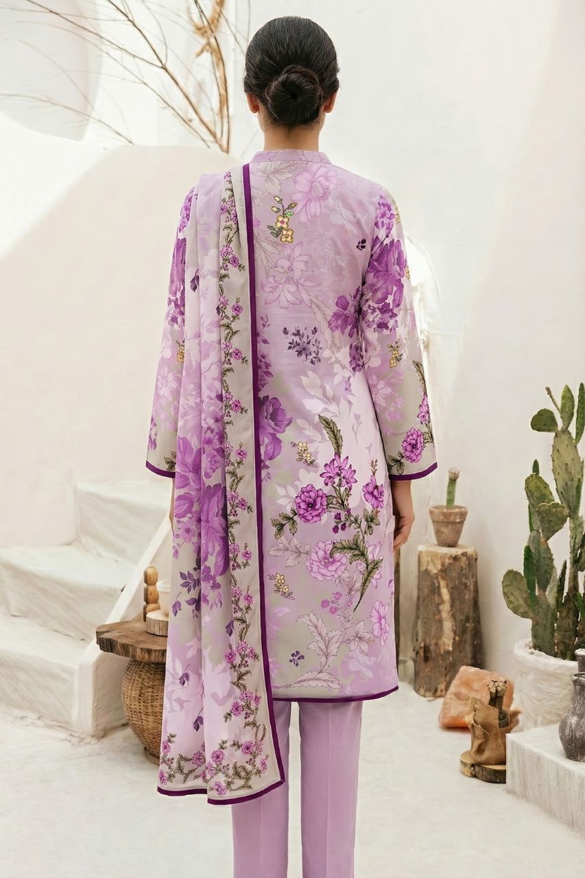 Classics By Motifz Digital Printed Lawn 3PC