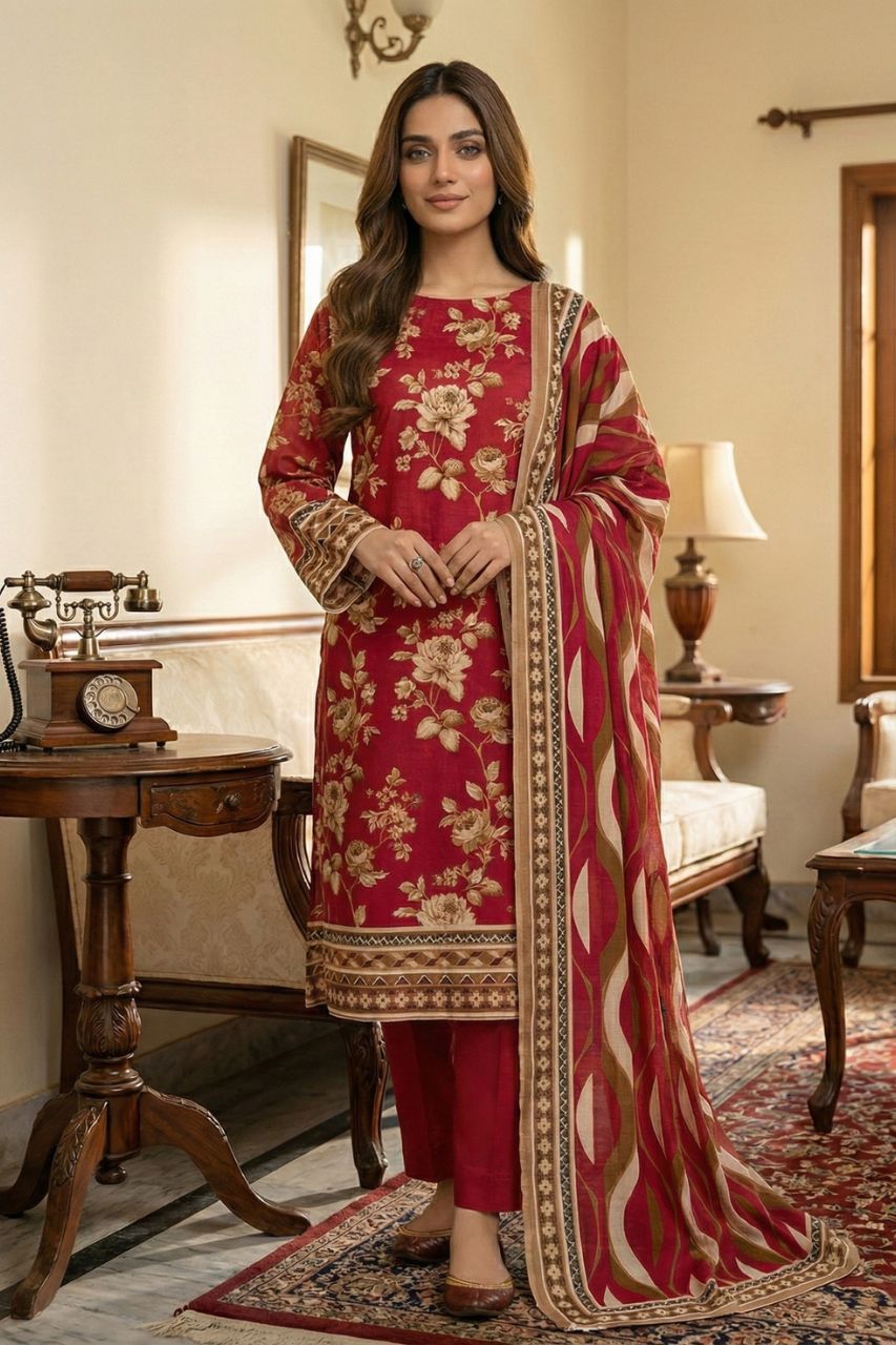 Arfa By Marooj Chamki Printed Lawn 3PC