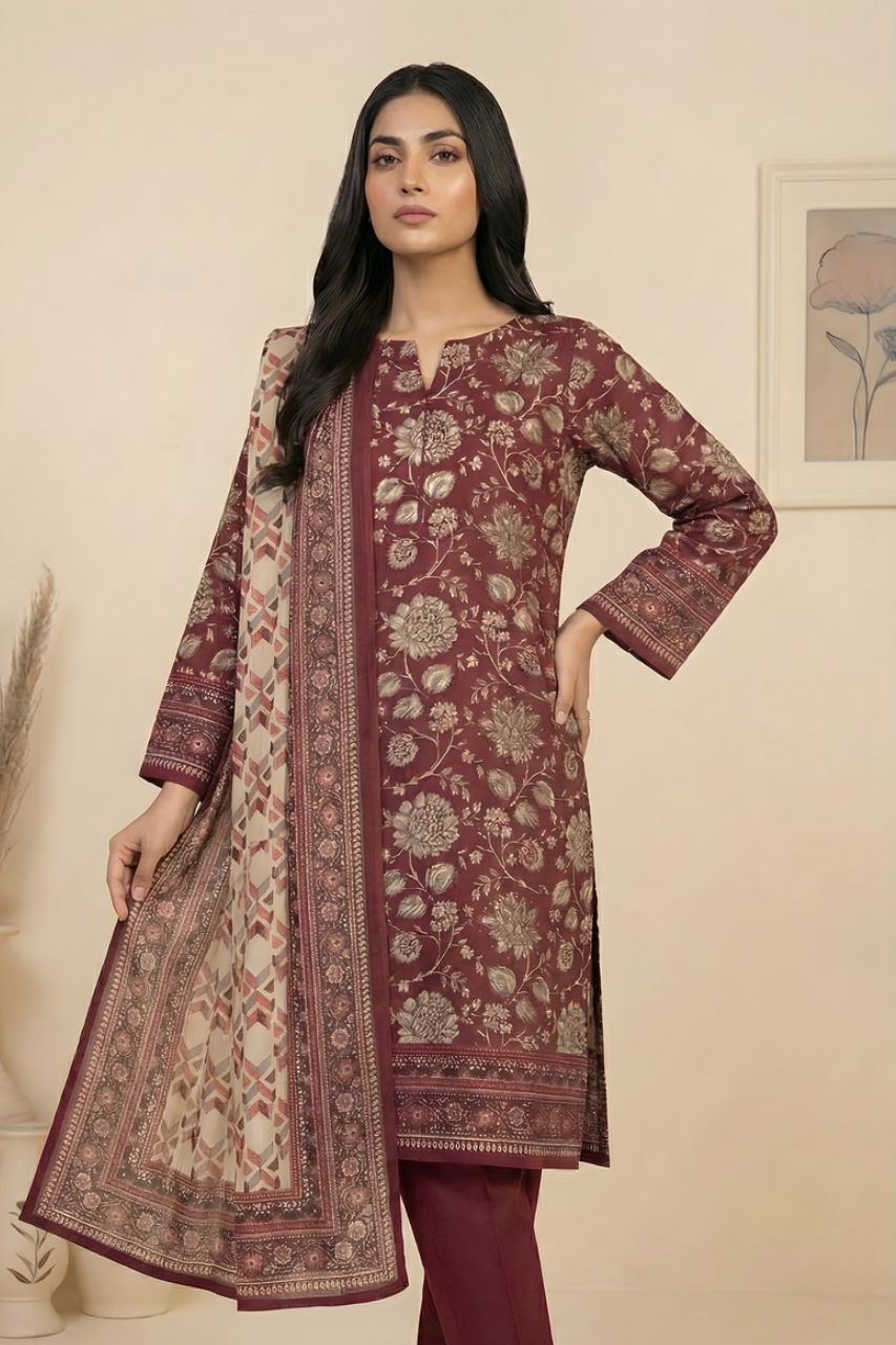 Marooj Gold Magic Printed Lawn 3PC