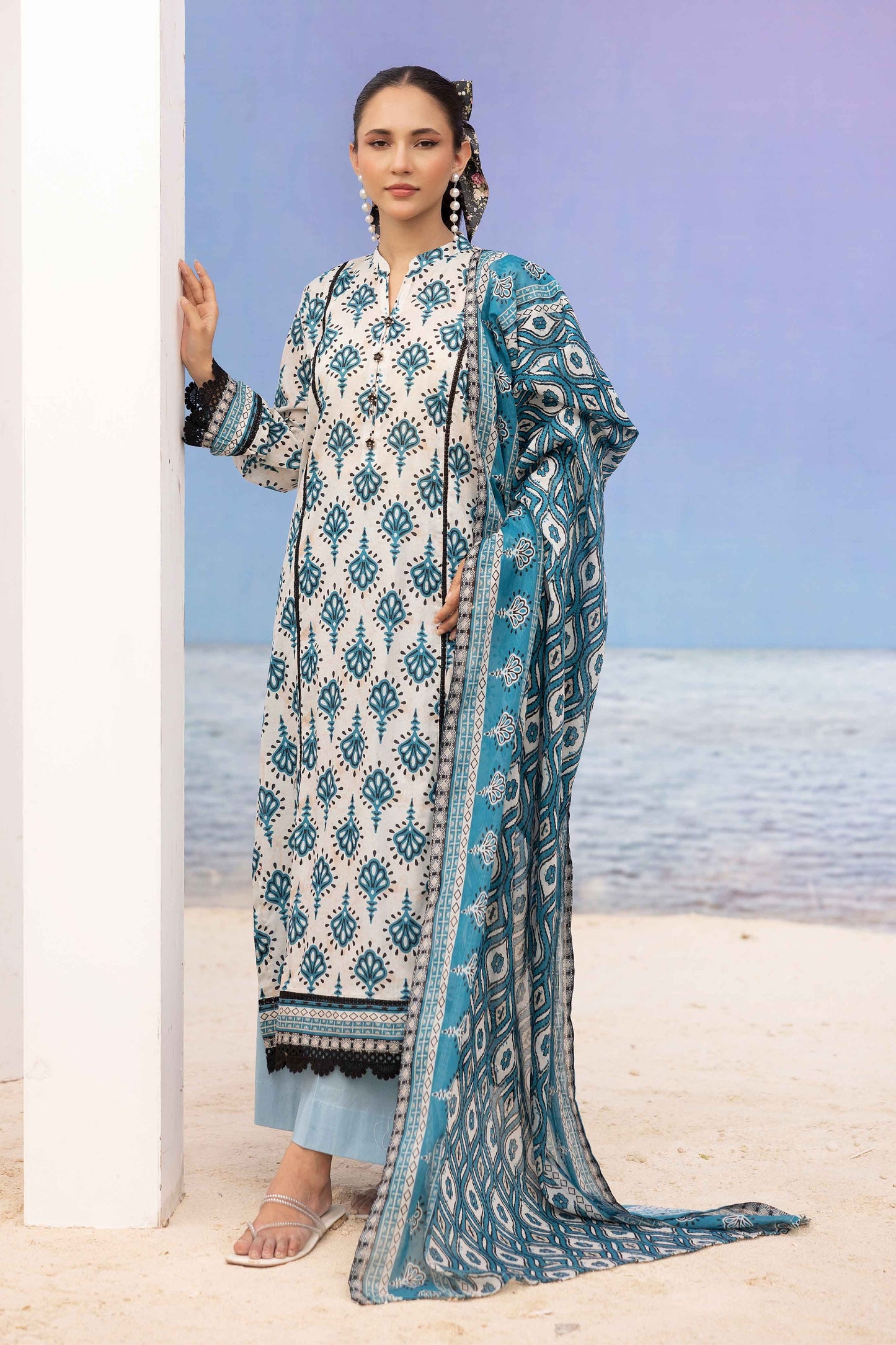 Rang Reza Digital Printed Lawn 3PC
