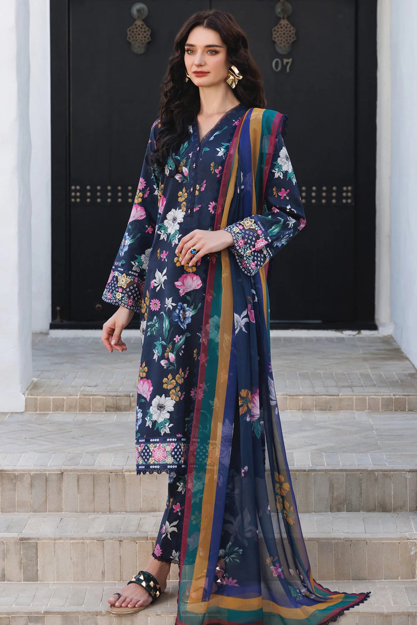 Baroque Bana Dora Printed Linen 3PC