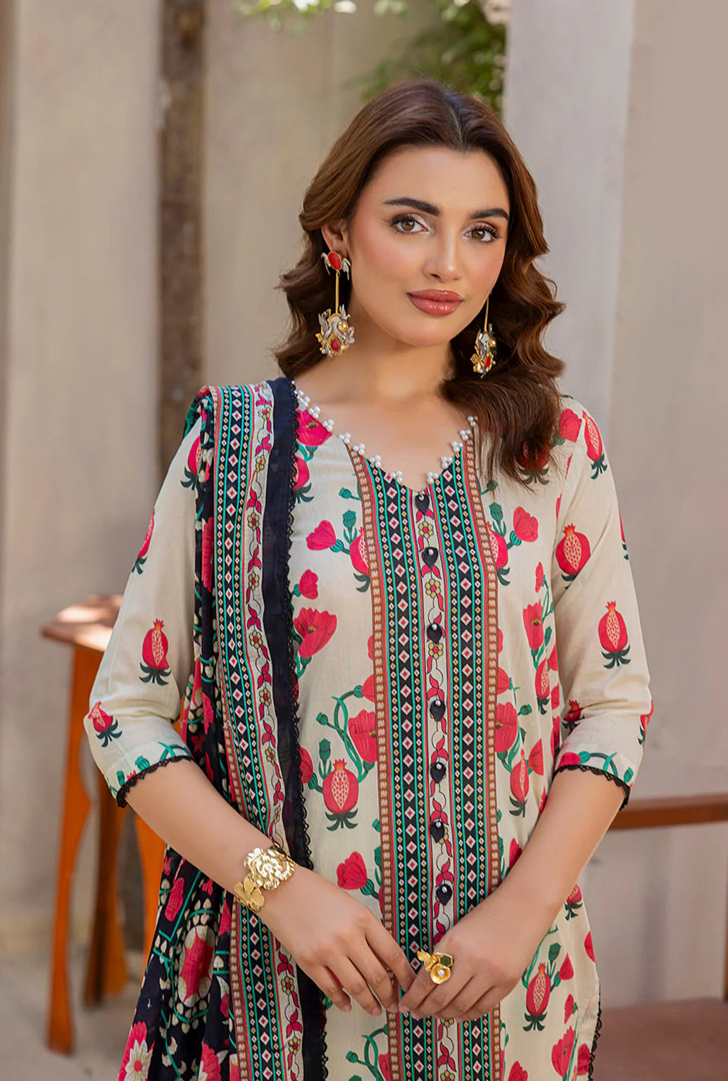 Naqsh Luxury Printed Lawn 3-PC
