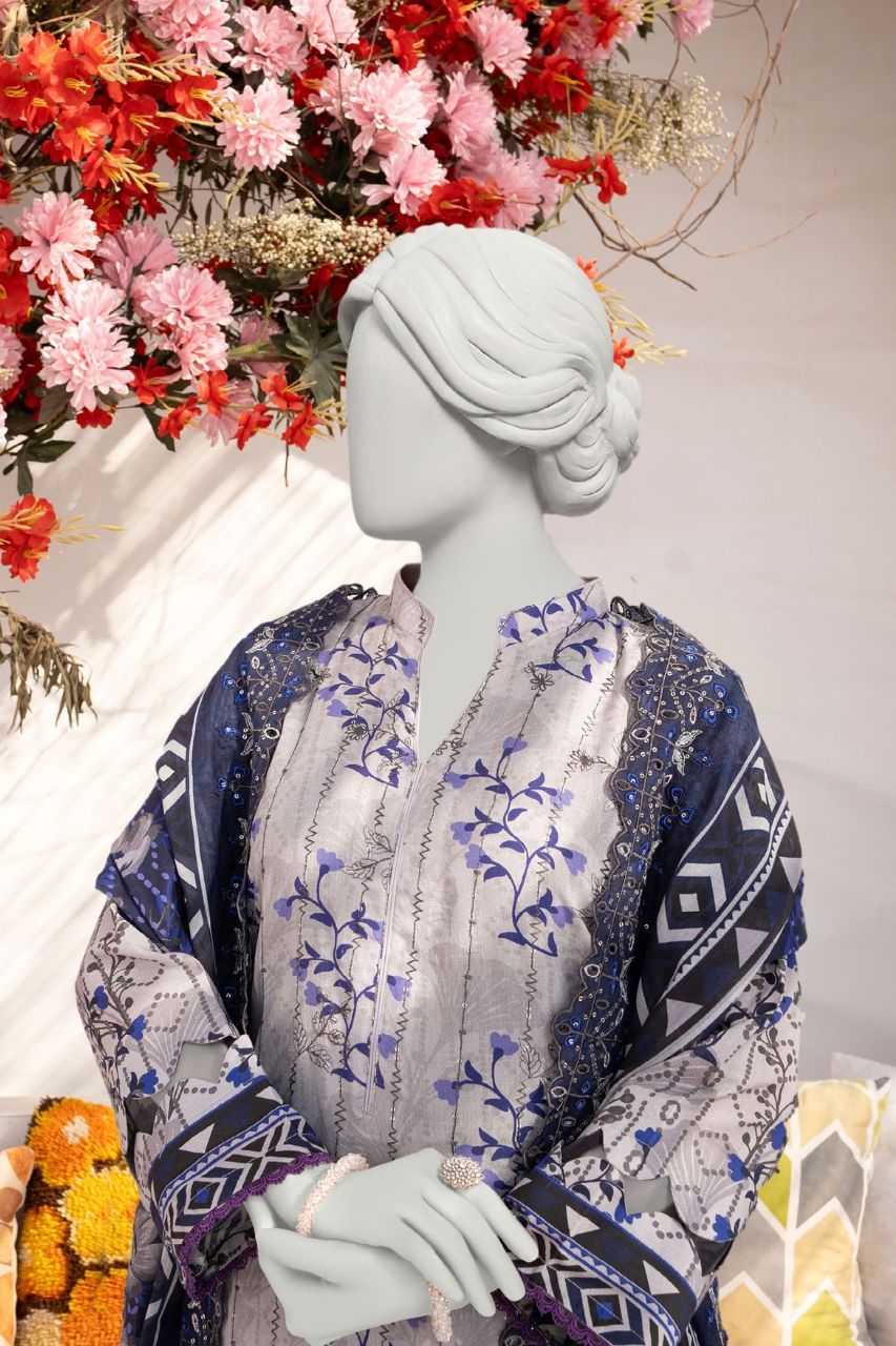 Seher By Almeerah Luxury Printed Embroidered Lawn 3PC