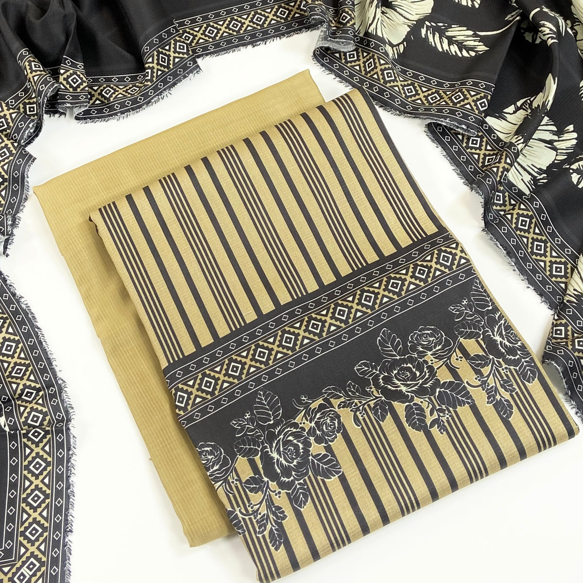 Rijja By Murashe Premium Printed Linen Viscose 3PC