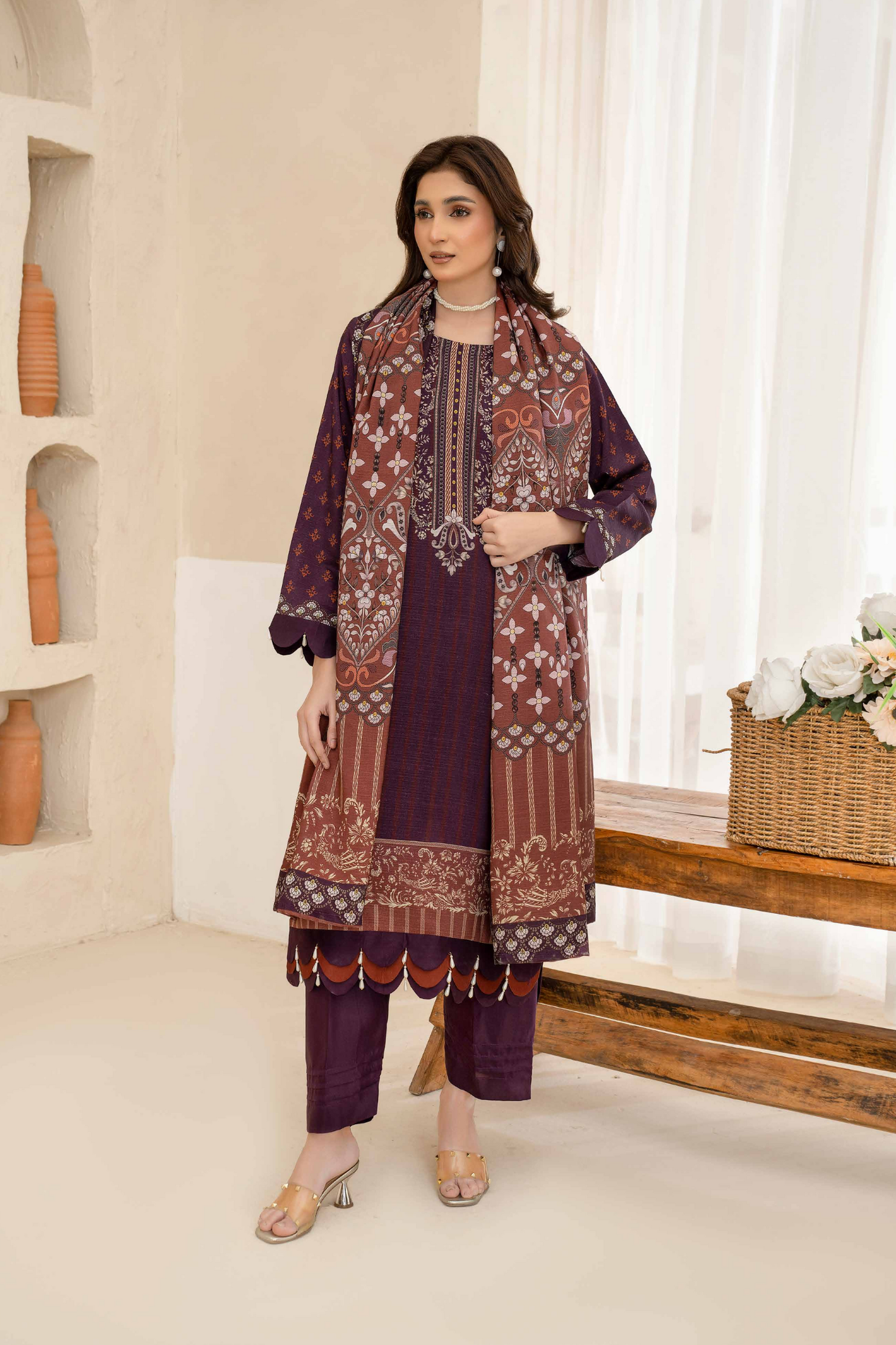 Esha Eshal by Bin Ilyas Premium Printed Viscose 3PC