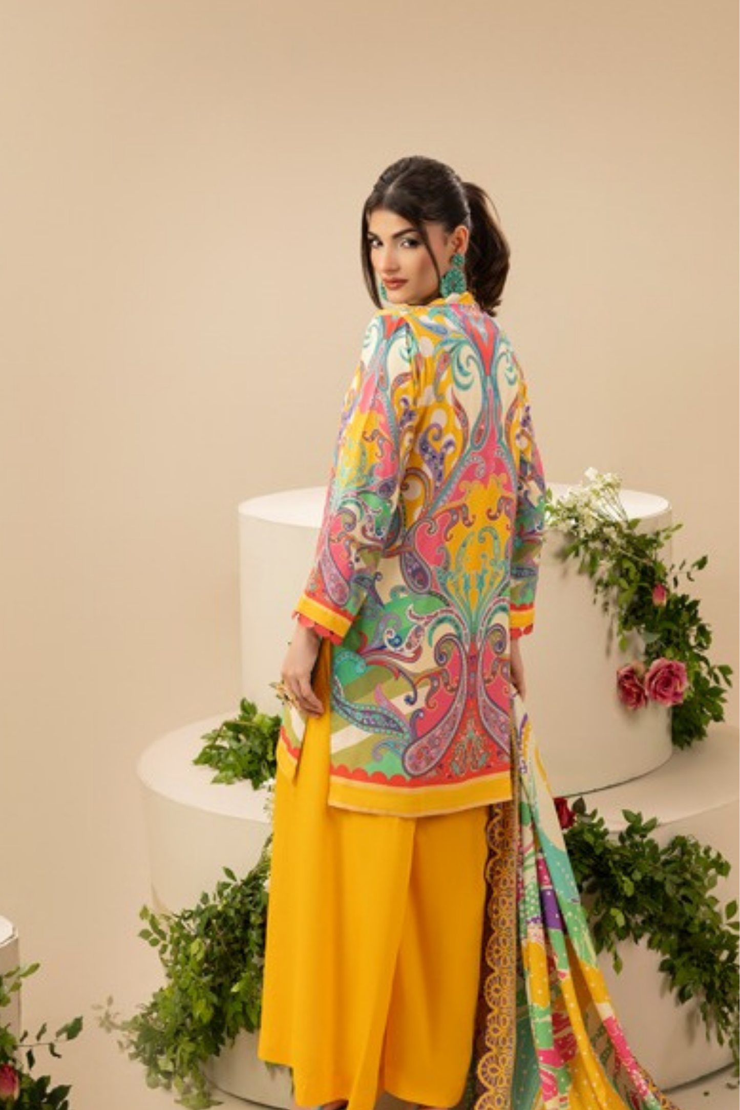 Paltar Printed Slub Linen 3PC